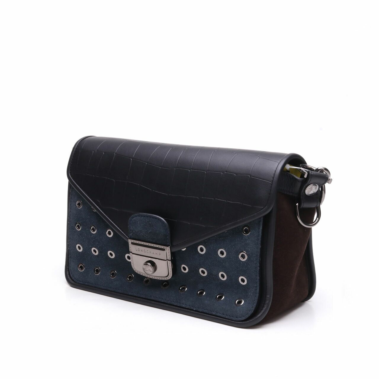 Longchamp Mademoiselle Black/Blue Crossbody Bag