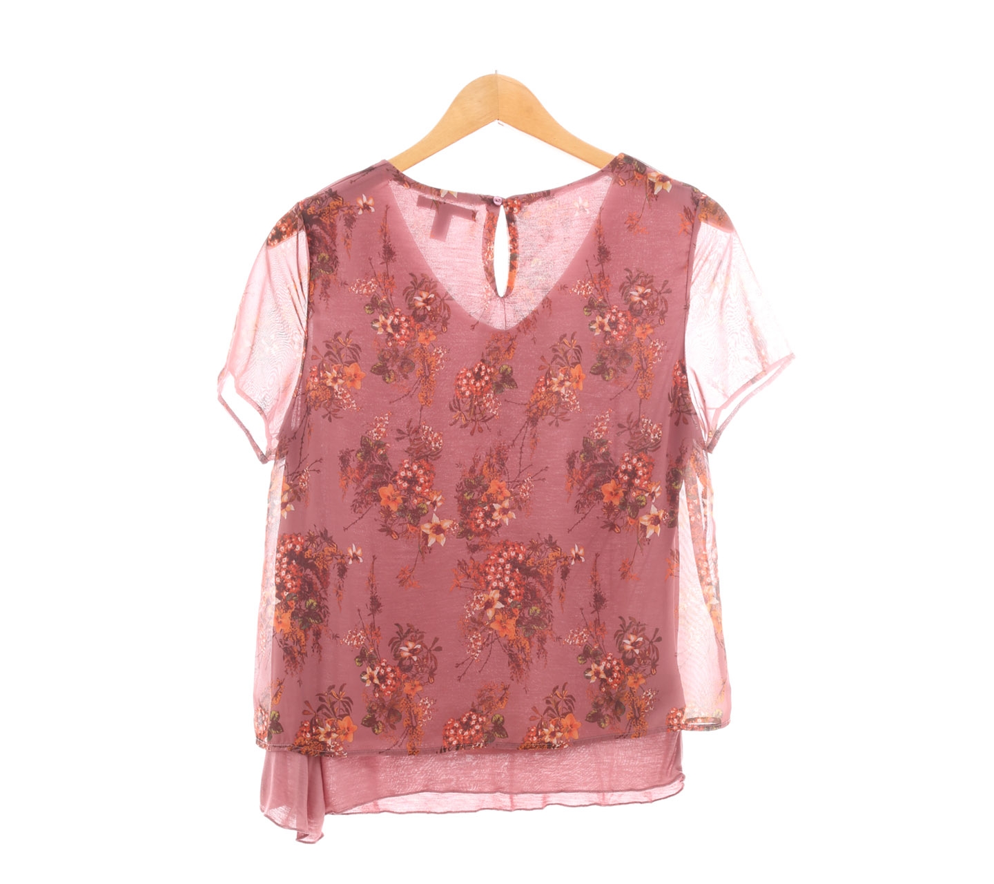 Mango Mauve Floral Blouse