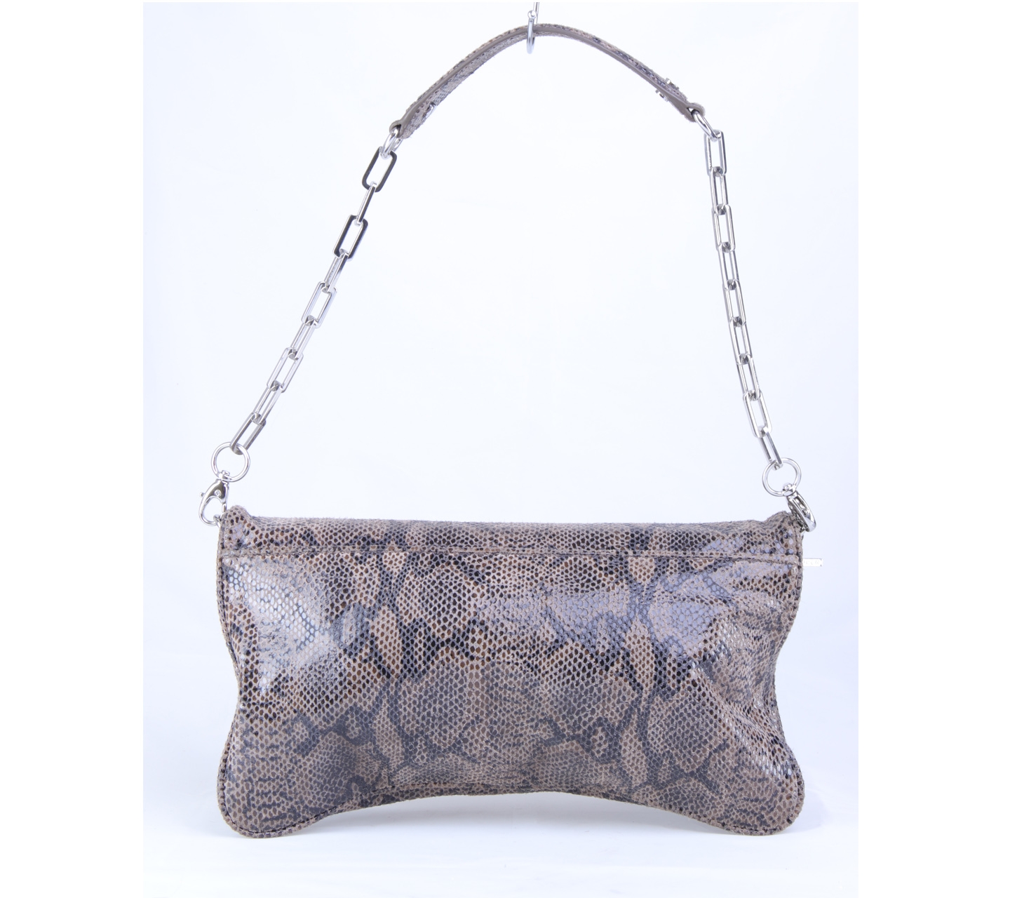 Tory Burch Grey Python Shoulder Bag