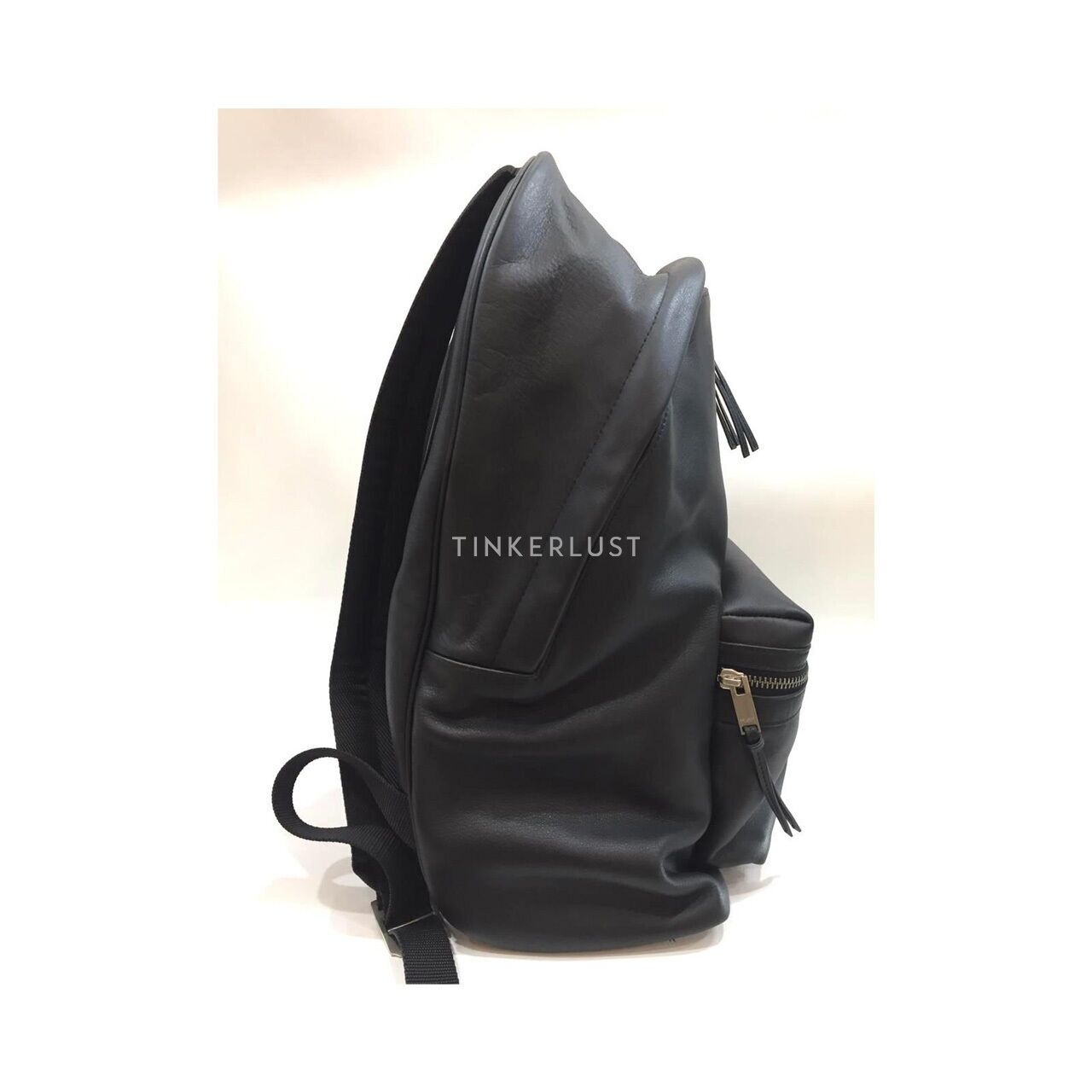 Saint Laurent Black Leather Backpack 