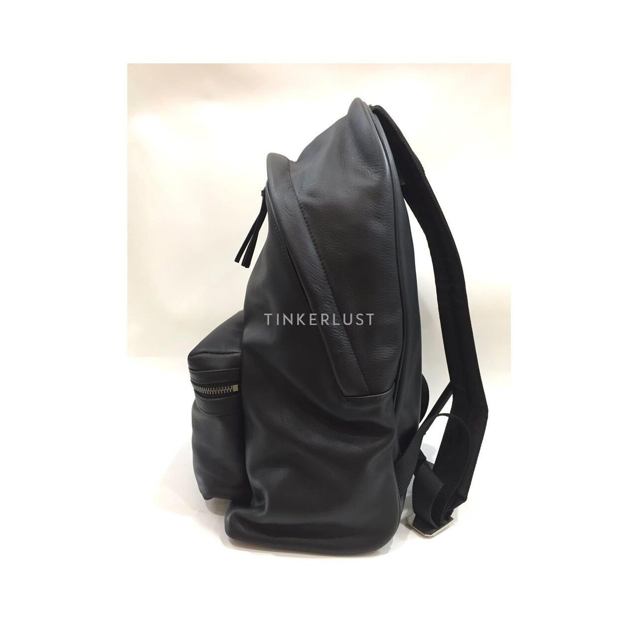 Saint Laurent Black Leather Backpack 