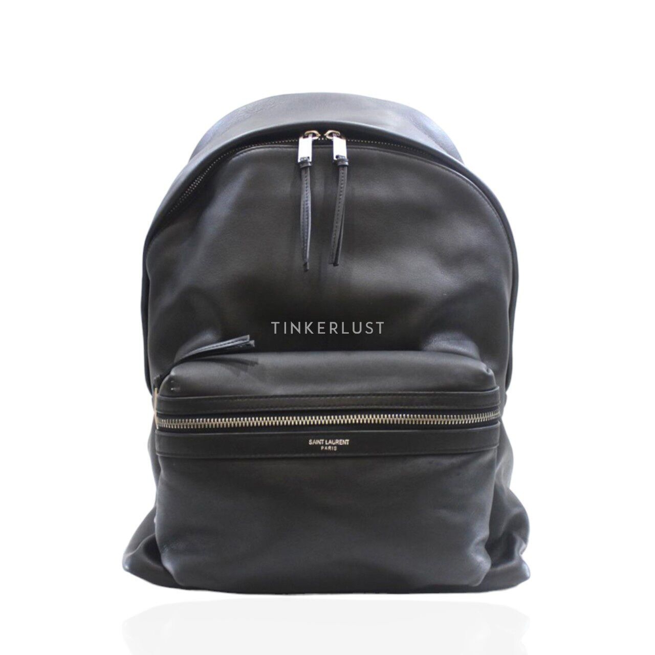 Saint Laurent Black Leather Backpack 