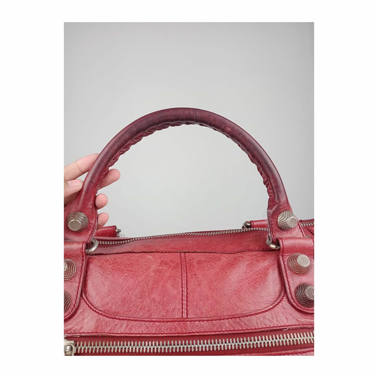 Balenciaga Giant Work Bag GHW Red Handbag