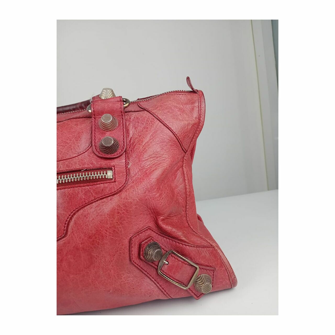 Balenciaga Giant Work Bag GHW Red Handbag