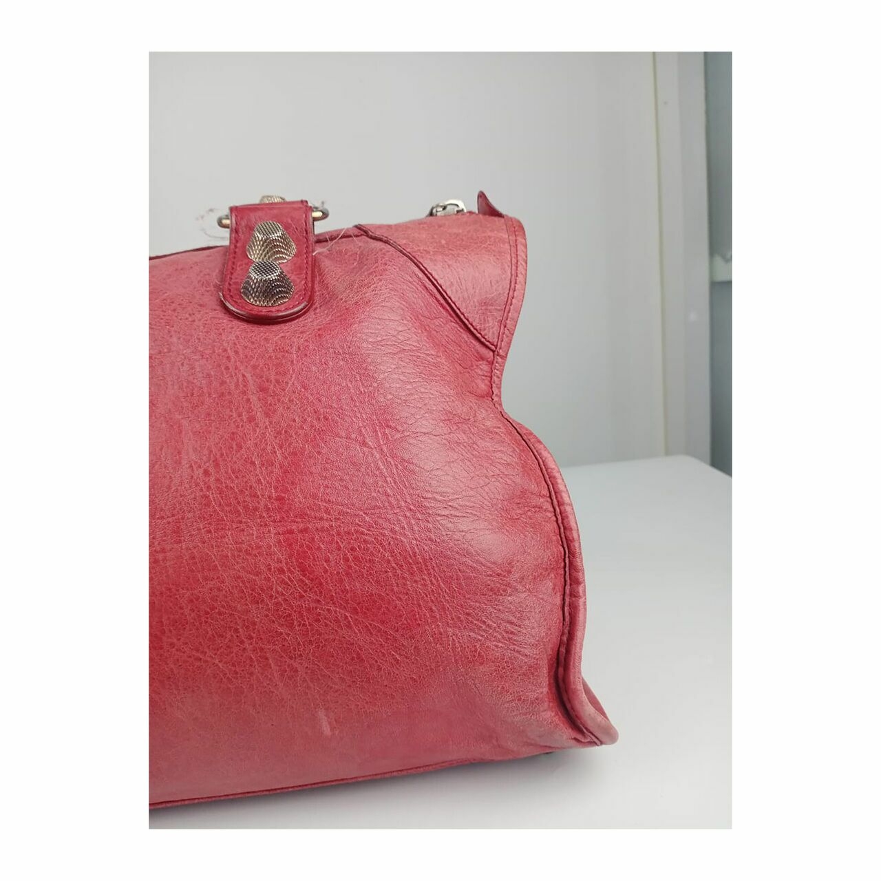 Balenciaga Giant Work Bag GHW Red Handbag