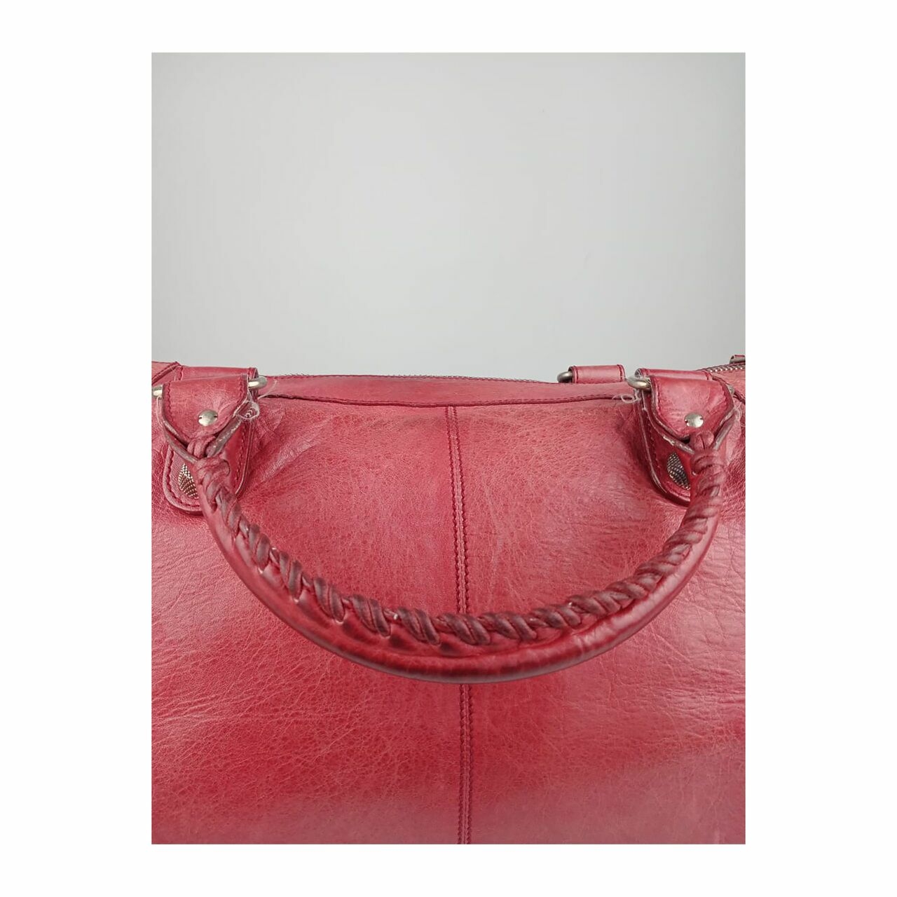 Balenciaga Giant Work Bag GHW Red Handbag