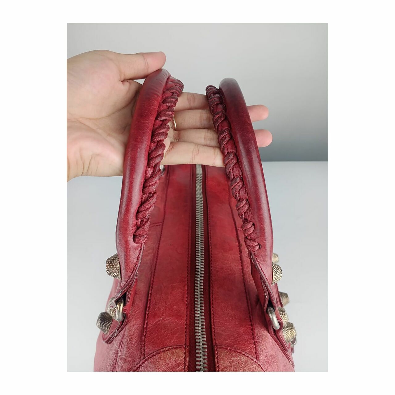 Balenciaga Giant Work Bag GHW Red Handbag