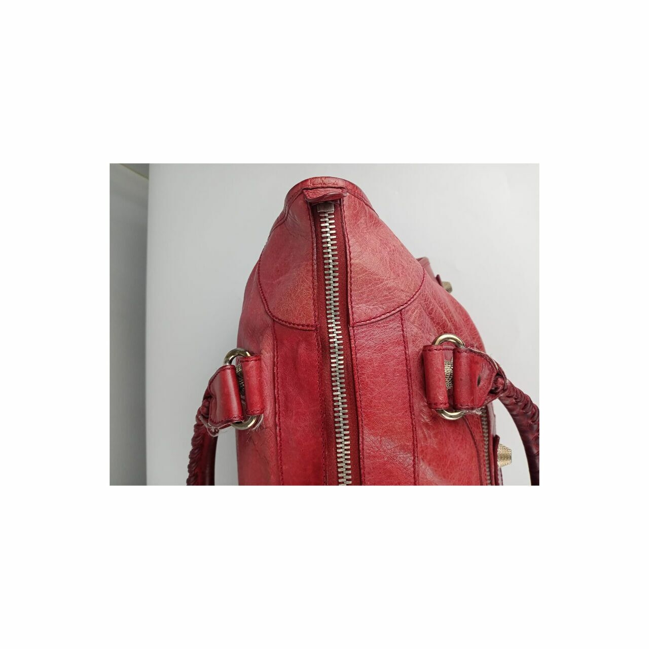 Balenciaga Giant Work Bag GHW Red Handbag