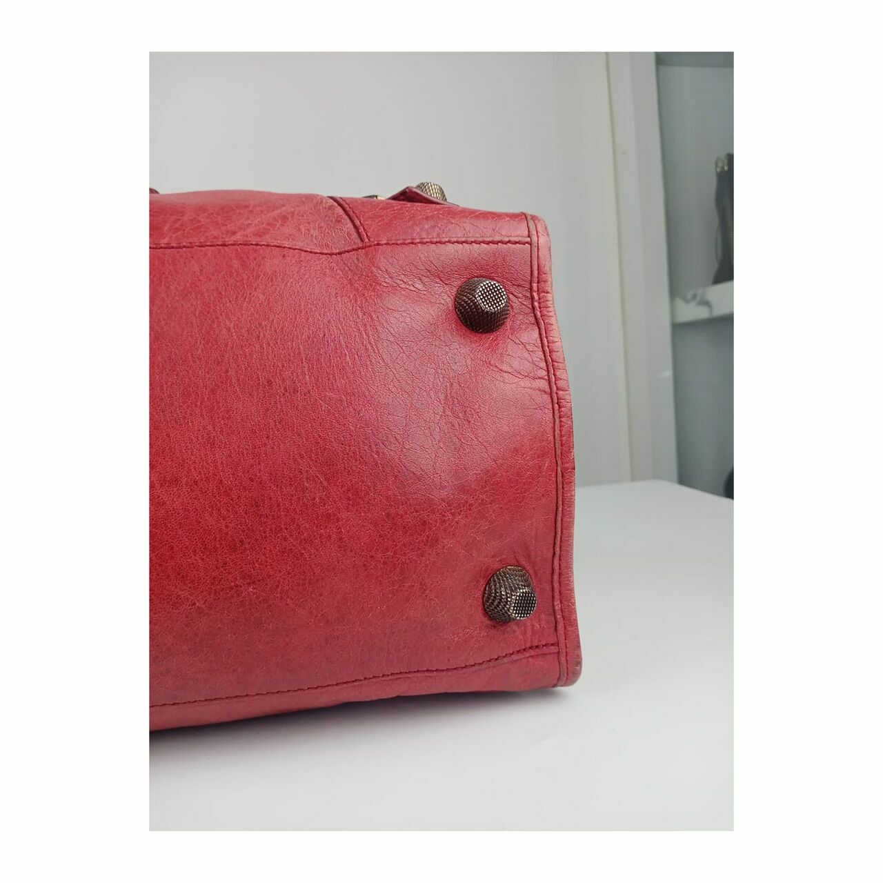 Balenciaga Giant Work Bag GHW Red Handbag