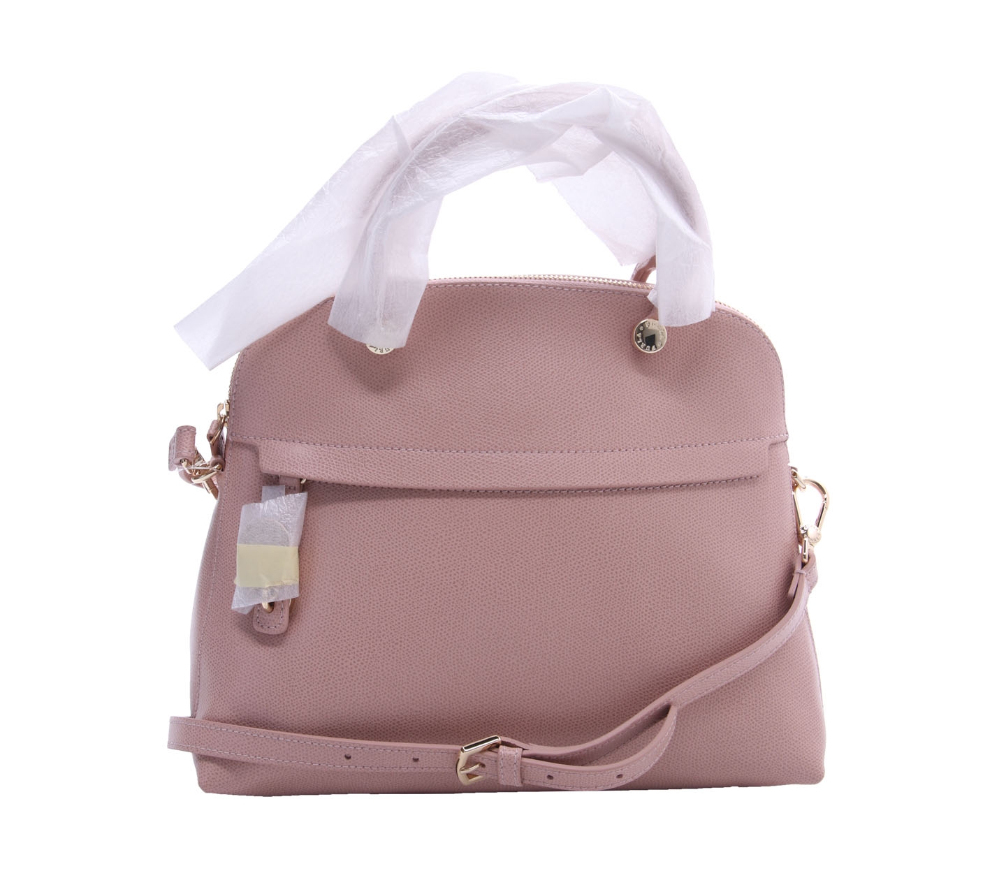 Furla Pink Leather Agata Medium Satchel