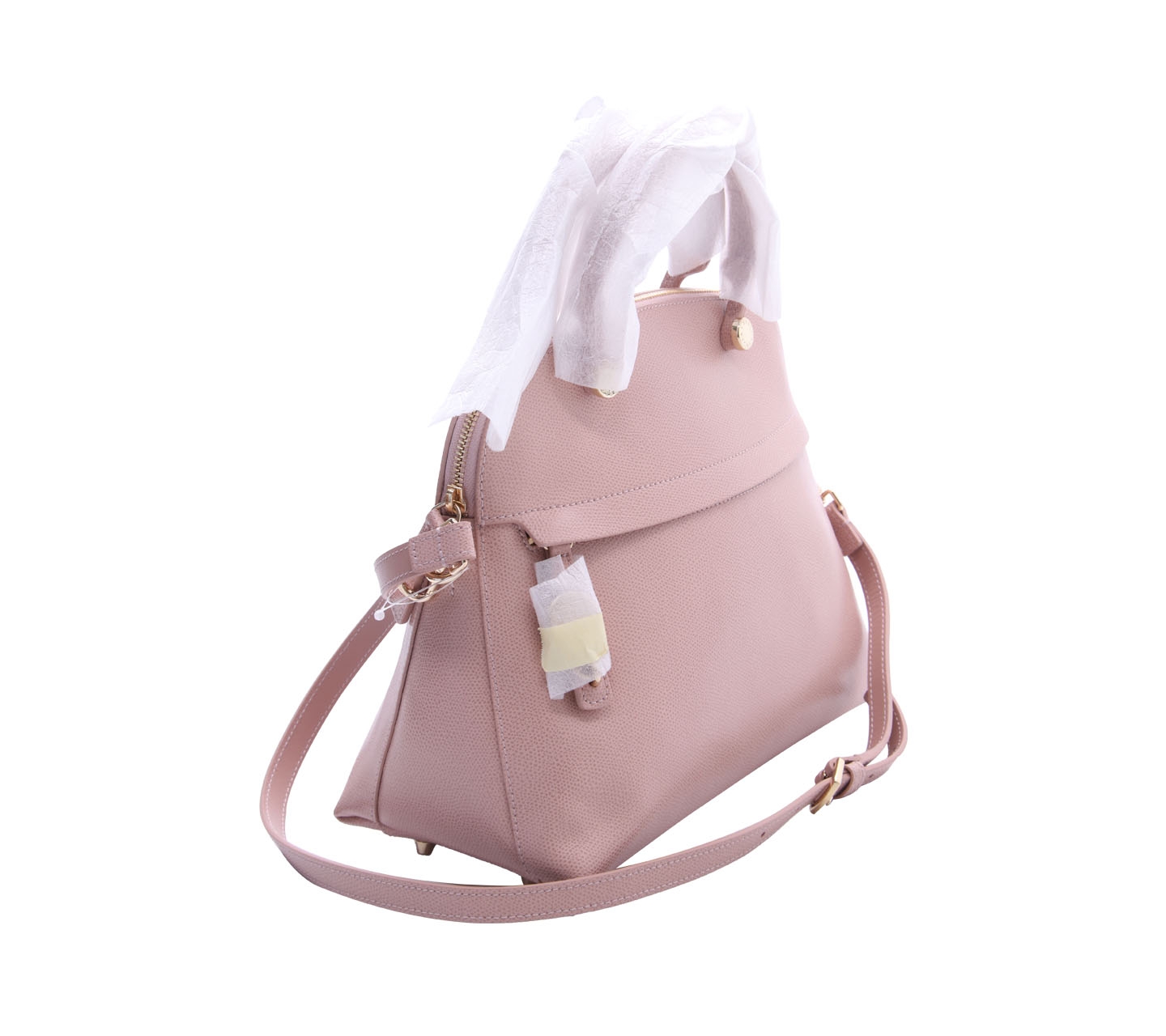 Furla Pink Leather Agata Medium Satchel