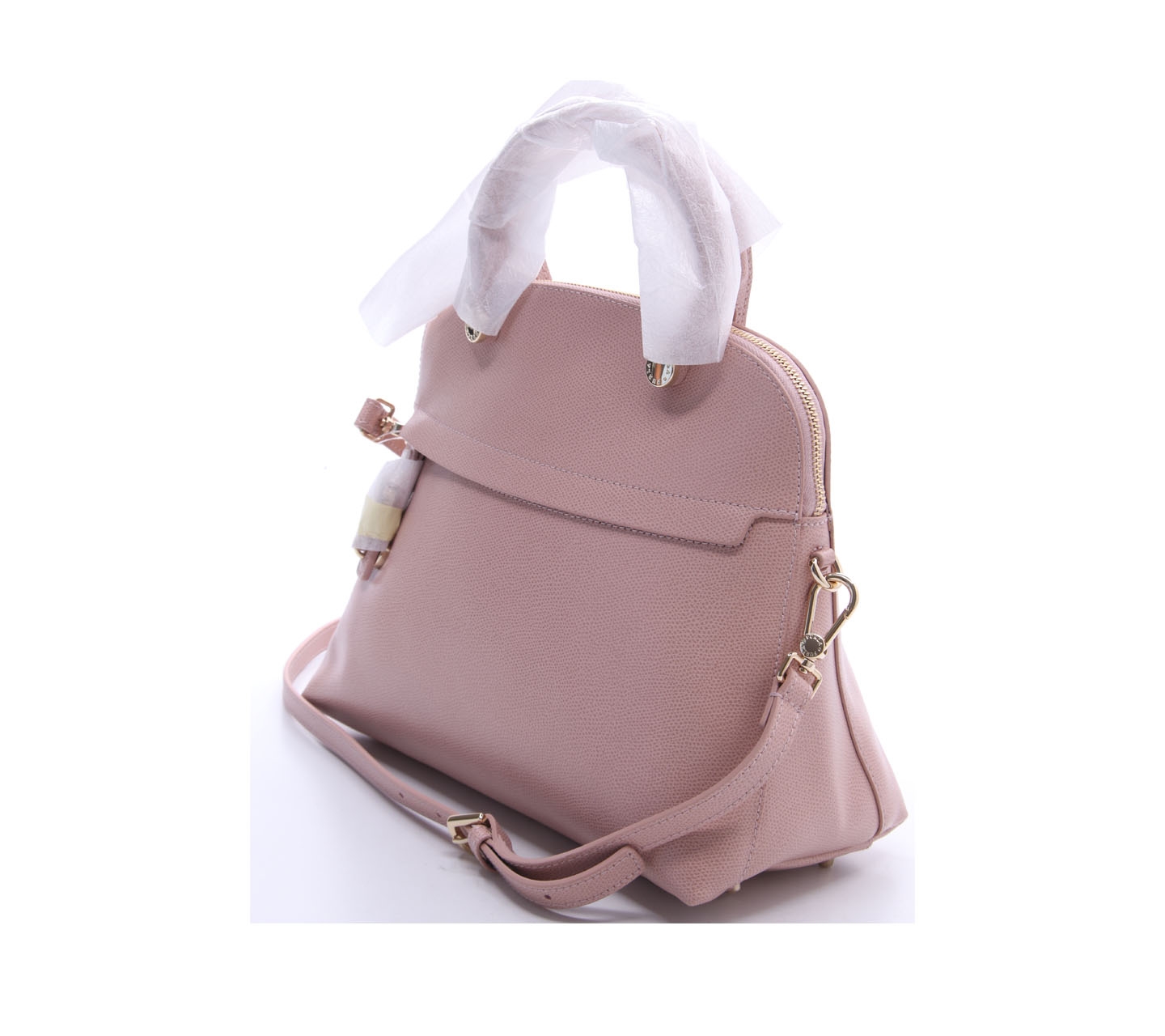 Furla Pink Leather Agata Medium Satchel