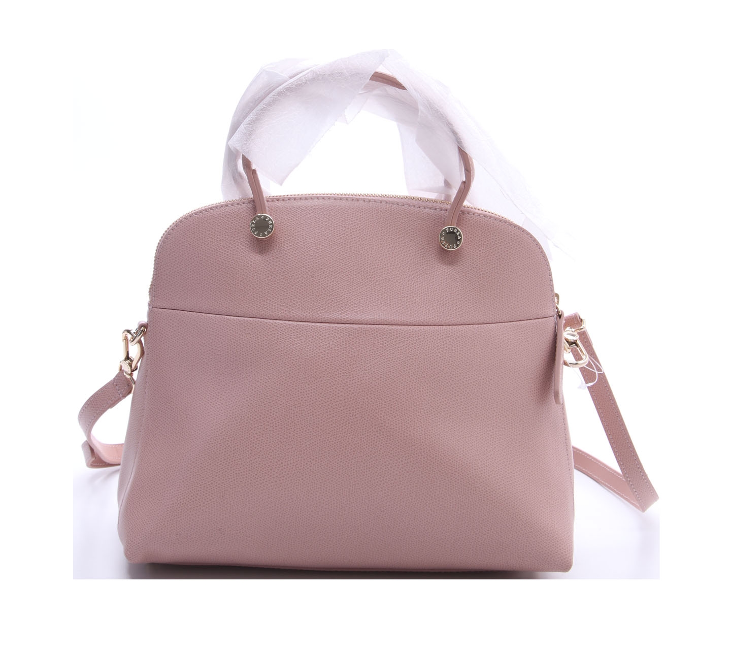 Furla Pink Leather Agata Medium Satchel