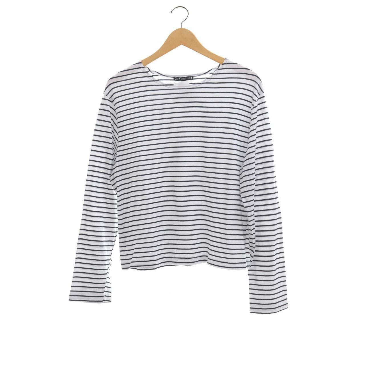 Zara Black & White Stripes Long Sleeve T-Shirt