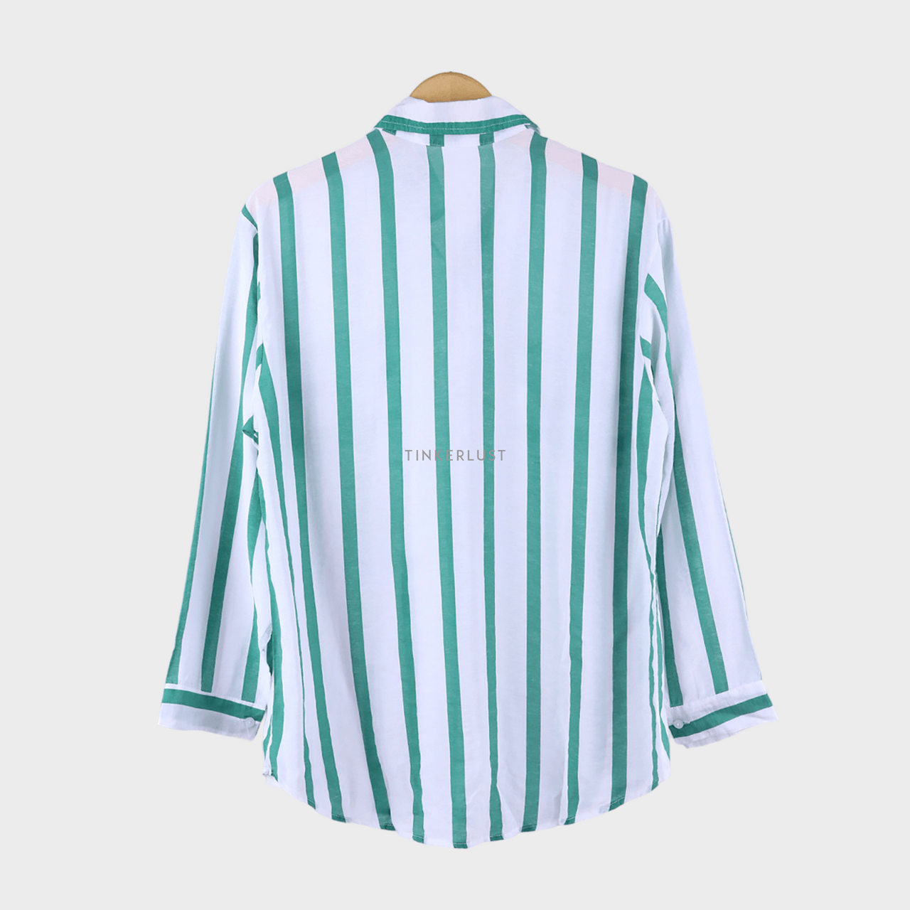 Private Collection Green & White Stripes Shirt