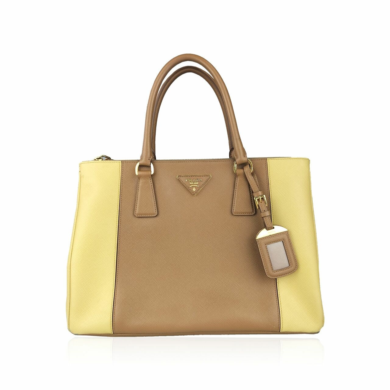 Prada Saffiano Lux Caramel+ Gine B2274C 2013 Sathel Bag