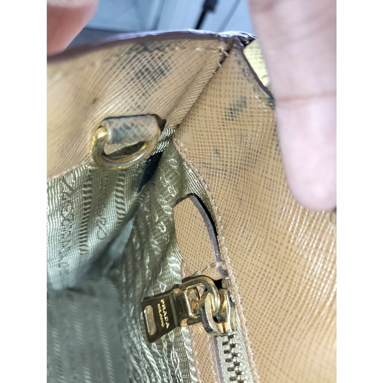 Prada Saffiano Lux Caramel+ Gine B2274C 2013 Sathel Bag