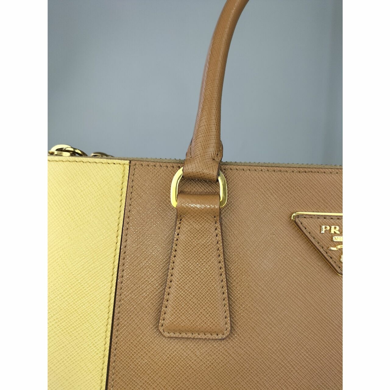 Prada Saffiano Lux Caramel+ Gine B2274C 2013 Sathel Bag