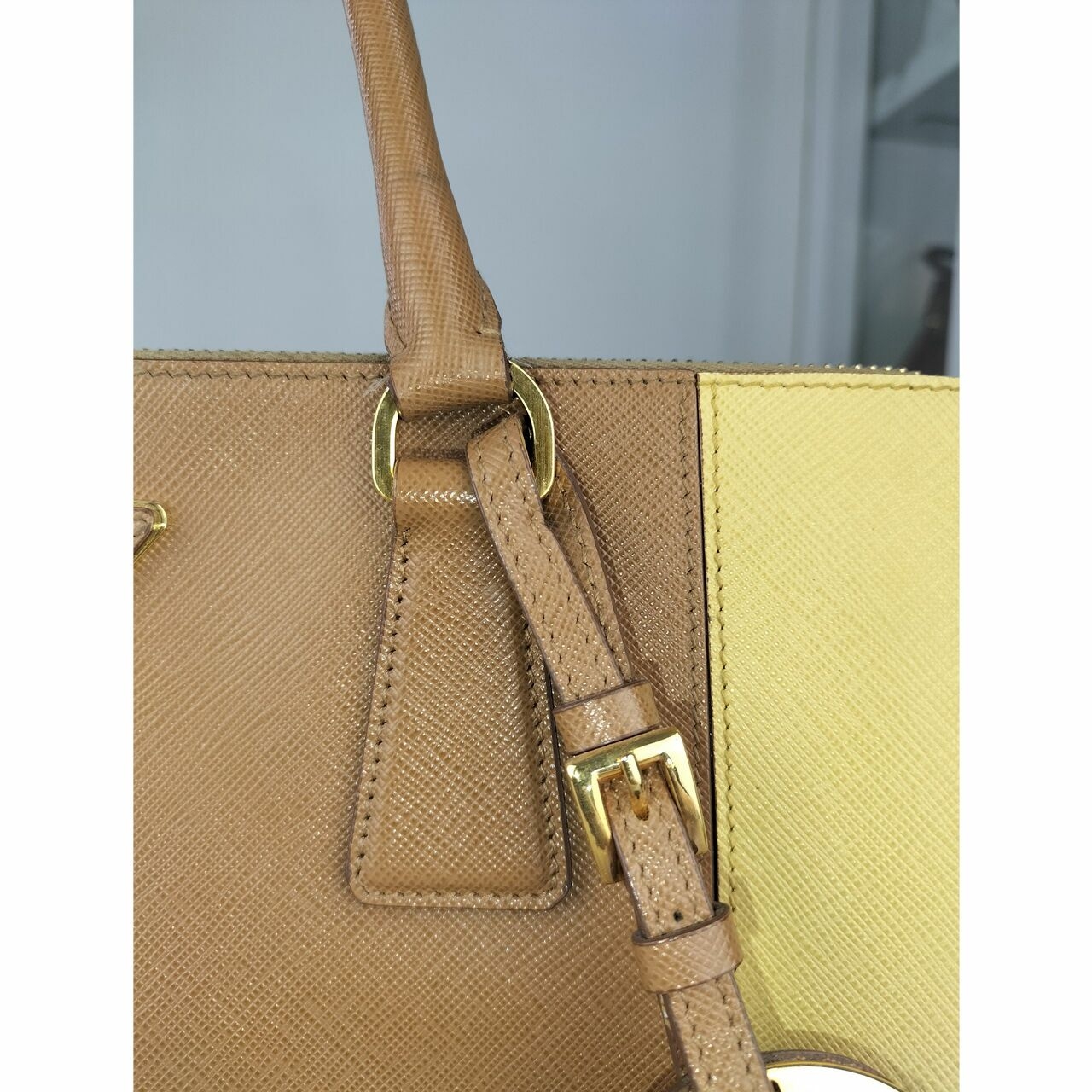 Prada Saffiano Lux Caramel+ Gine B2274C 2013 Sathel Bag