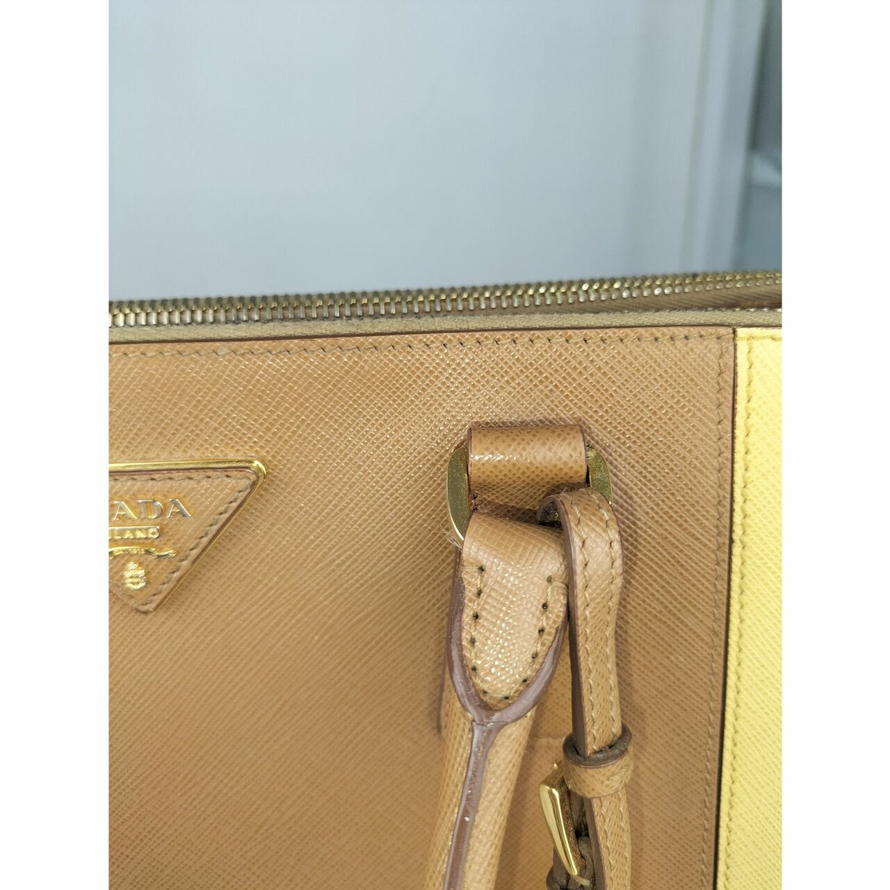 Prada Saffiano Lux Caramel+ Gine B2274C 2013 Sathel Bag