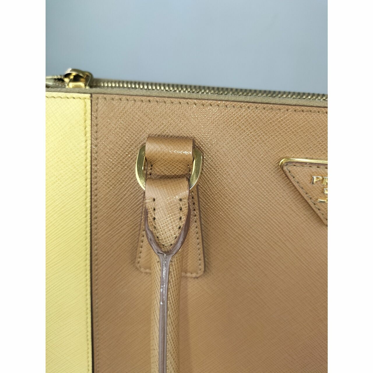 Prada Saffiano Lux Caramel+ Gine B2274C 2013 Sathel Bag