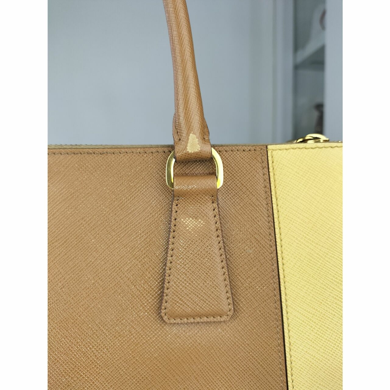 Prada Saffiano Lux Caramel+ Gine B2274C 2013 Sathel Bag