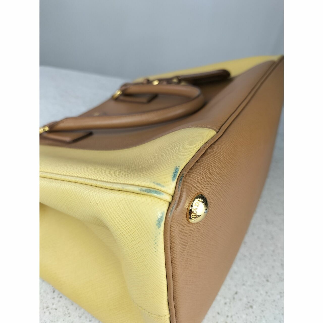 Prada Saffiano Lux Caramel+ Gine B2274C 2013 Sathel Bag