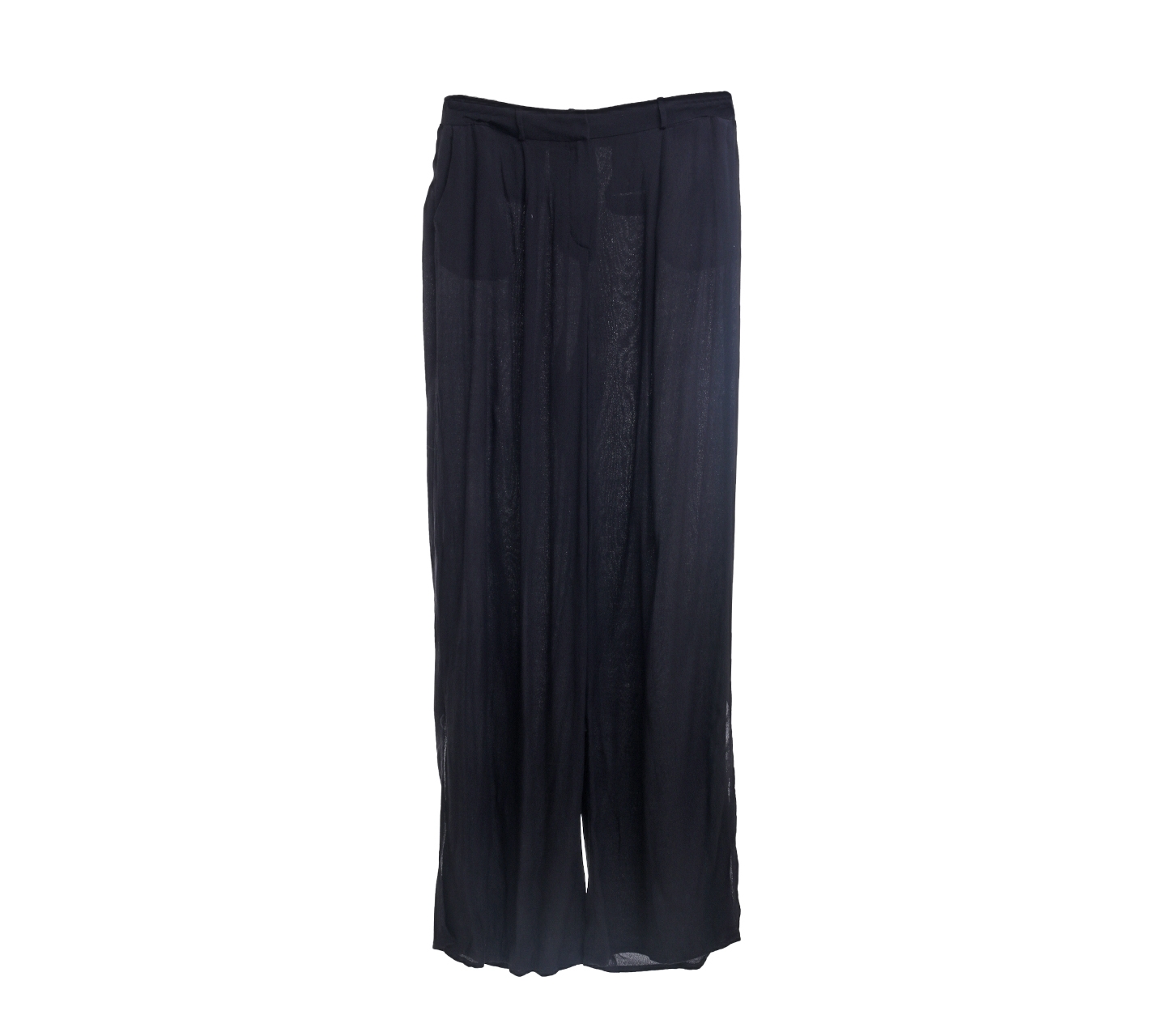 Mango Black Straight Slit Long Pants