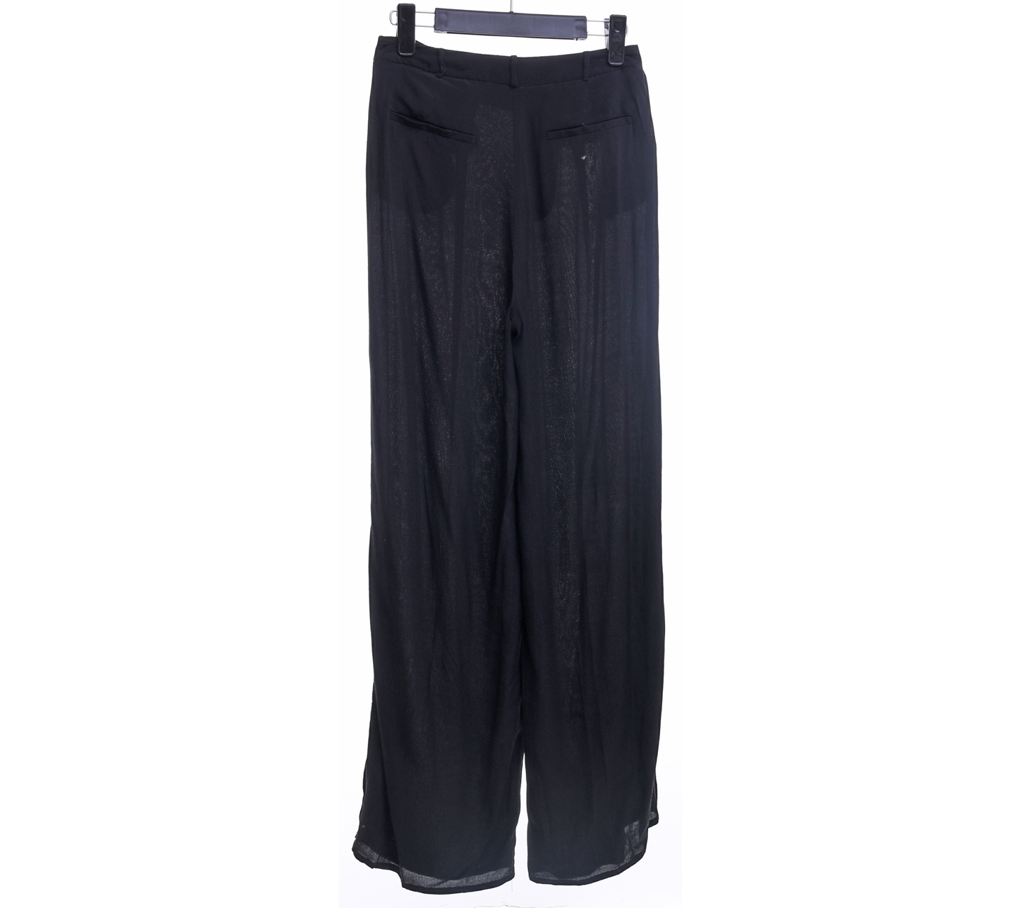 Mango Black Straight Slit Long Pants