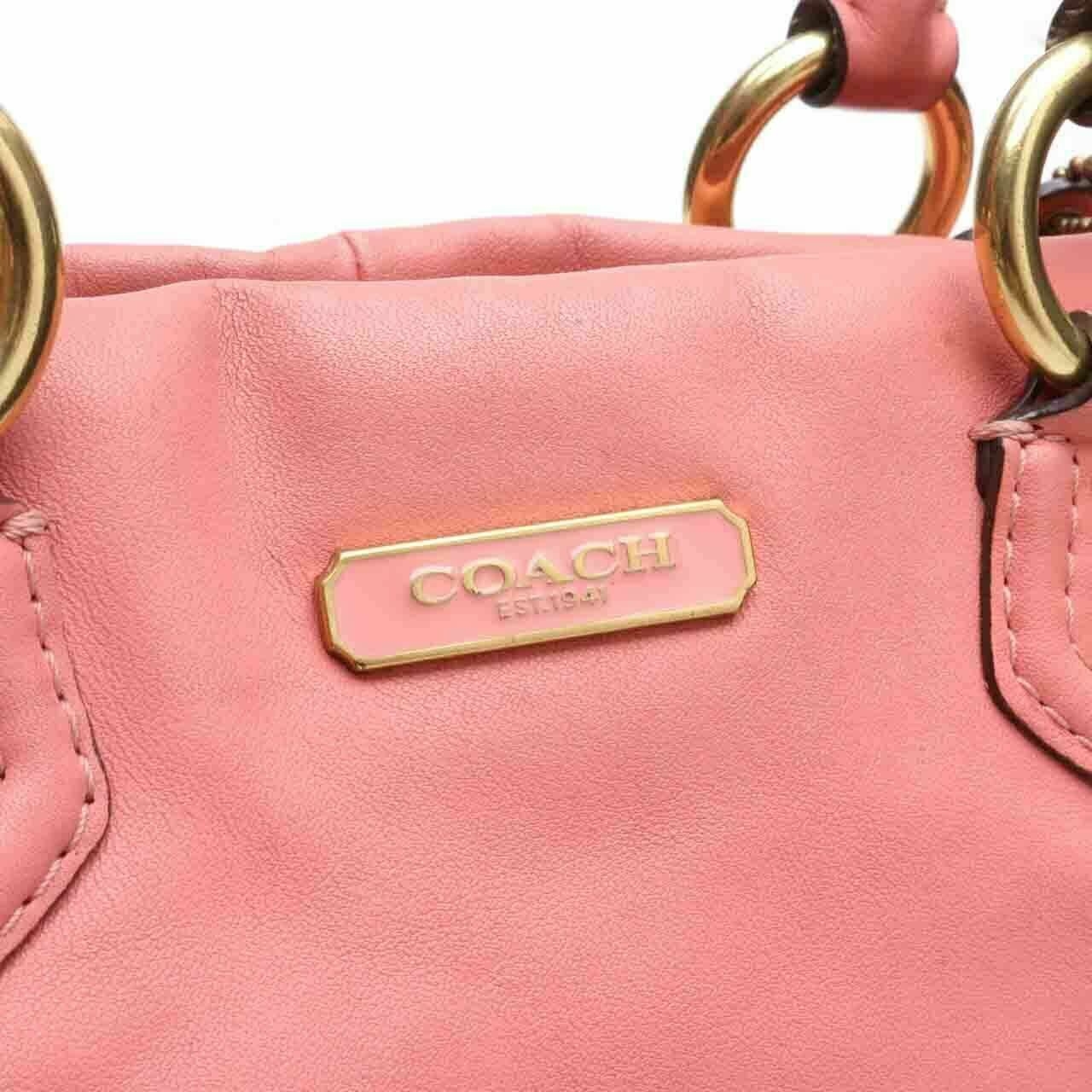 Coach Ashley Tossed Laser Cut Tote Bag Pink 