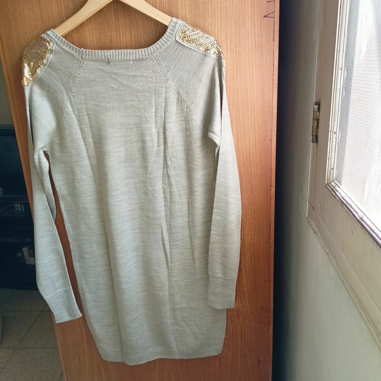 Stradivarius Gold & Grey Sweater