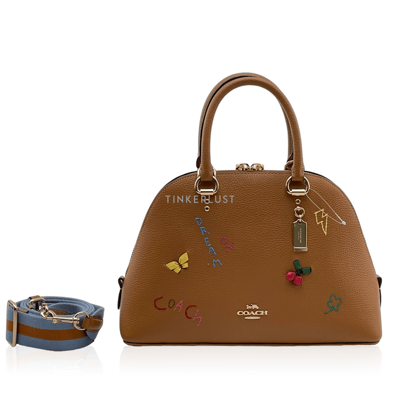 Coach C8281 Katy Satchel with Dairy Emboidery Penny Multi