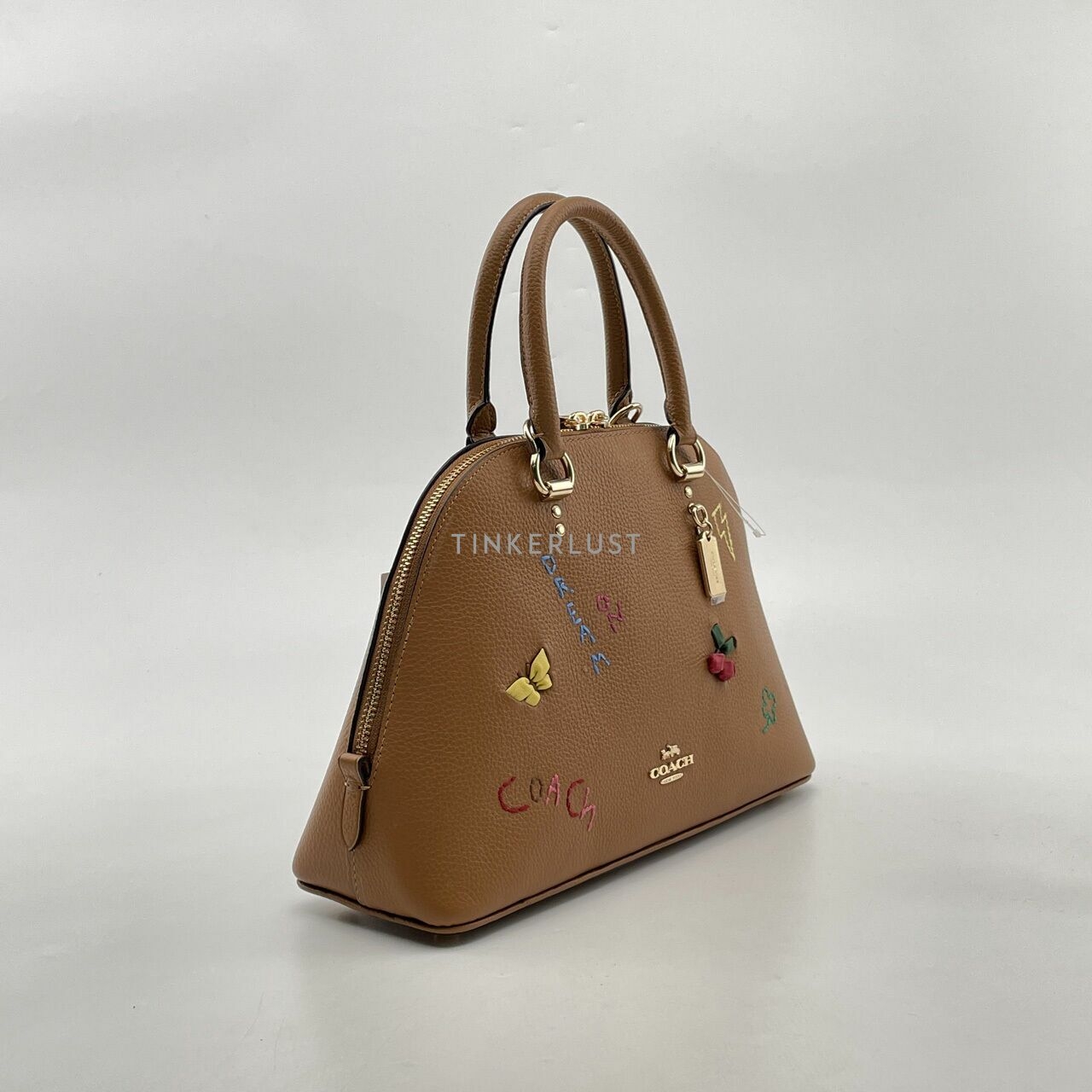 Coach C8281 Katy Satchel with Dairy Emboidery Penny Multi