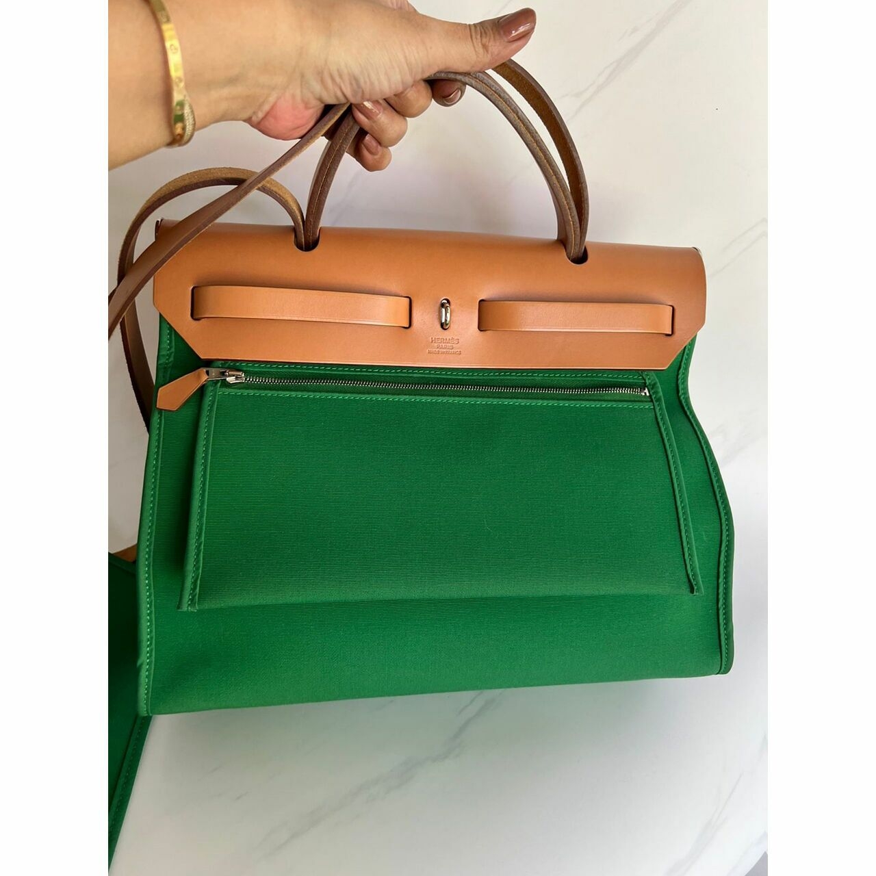 Hermes Herbag 31 Cactus #X  Satchel