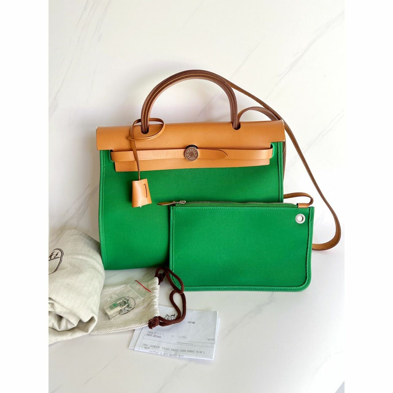 Hermes Herbag 31 Cactus #X  Satchel