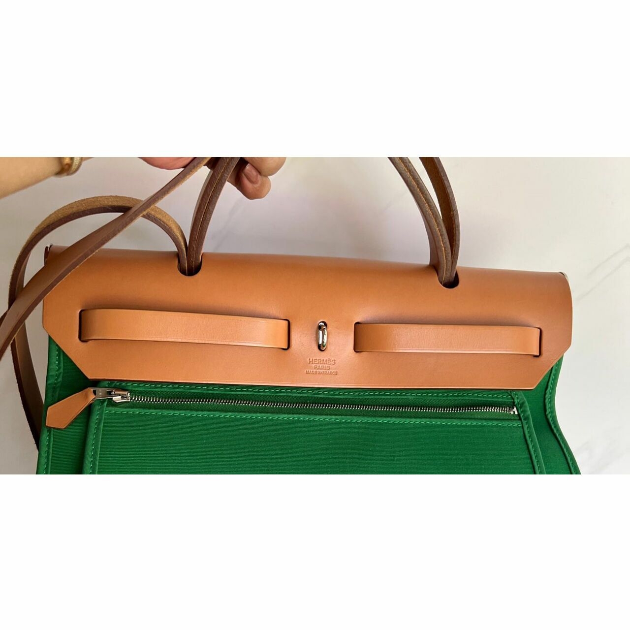 Hermes Herbag 31 Cactus #X  Satchel