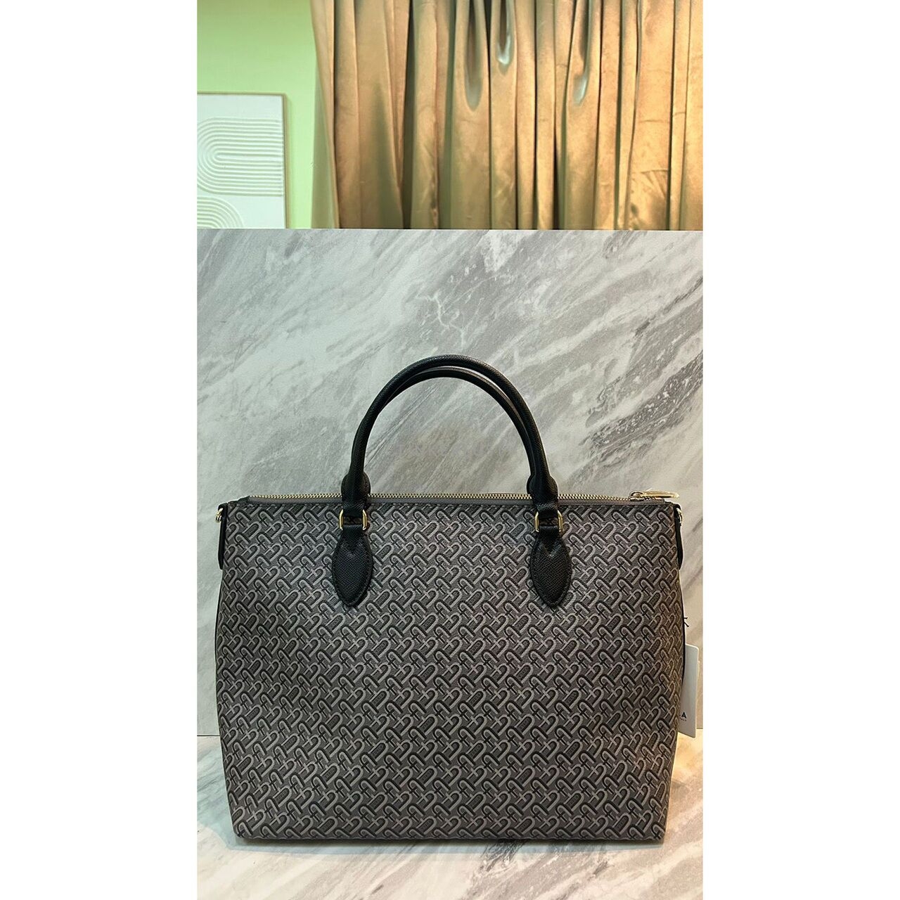 Furla Calipso Toni Asfalto Black & Grey Satchel