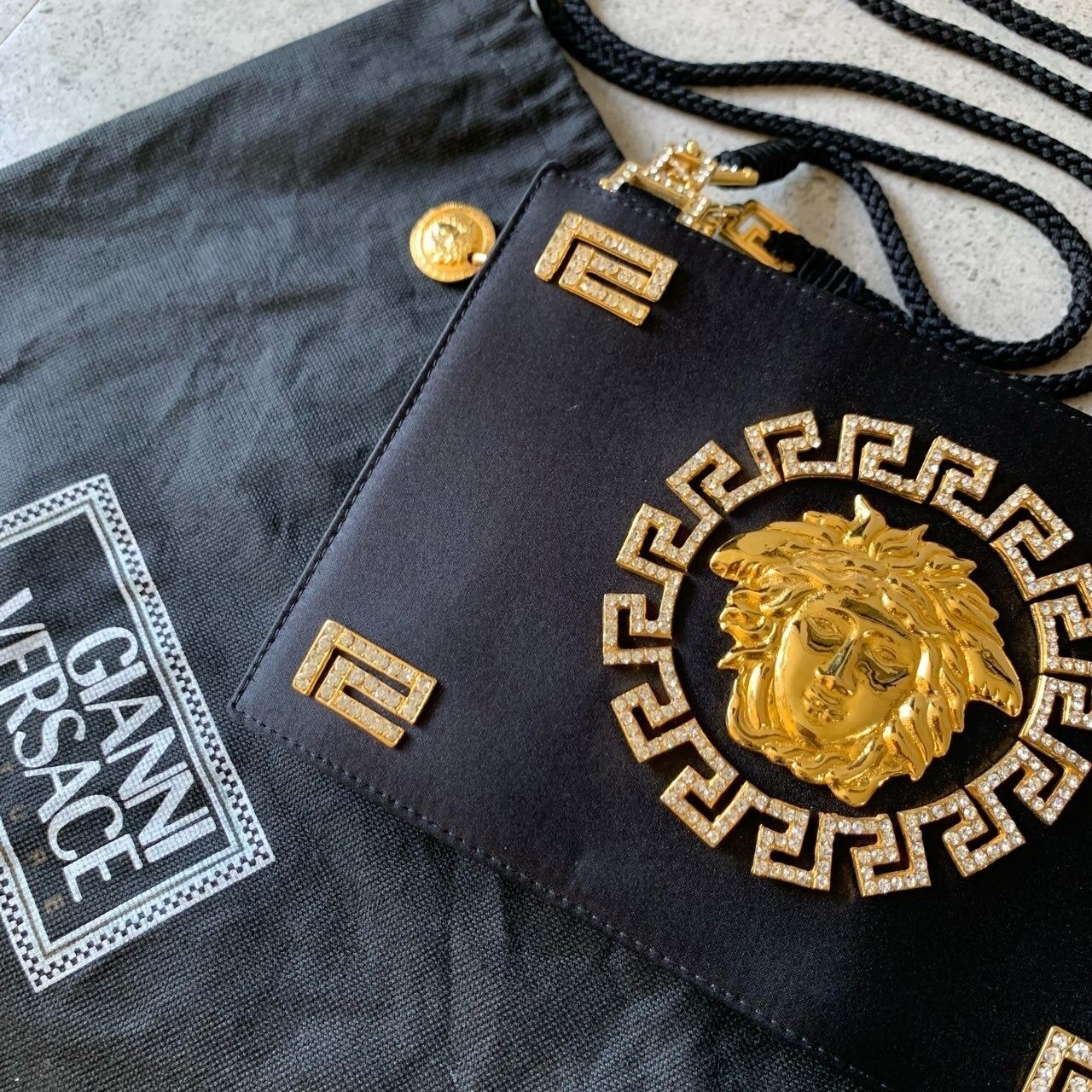 Gianni Versace Black Sling Bag