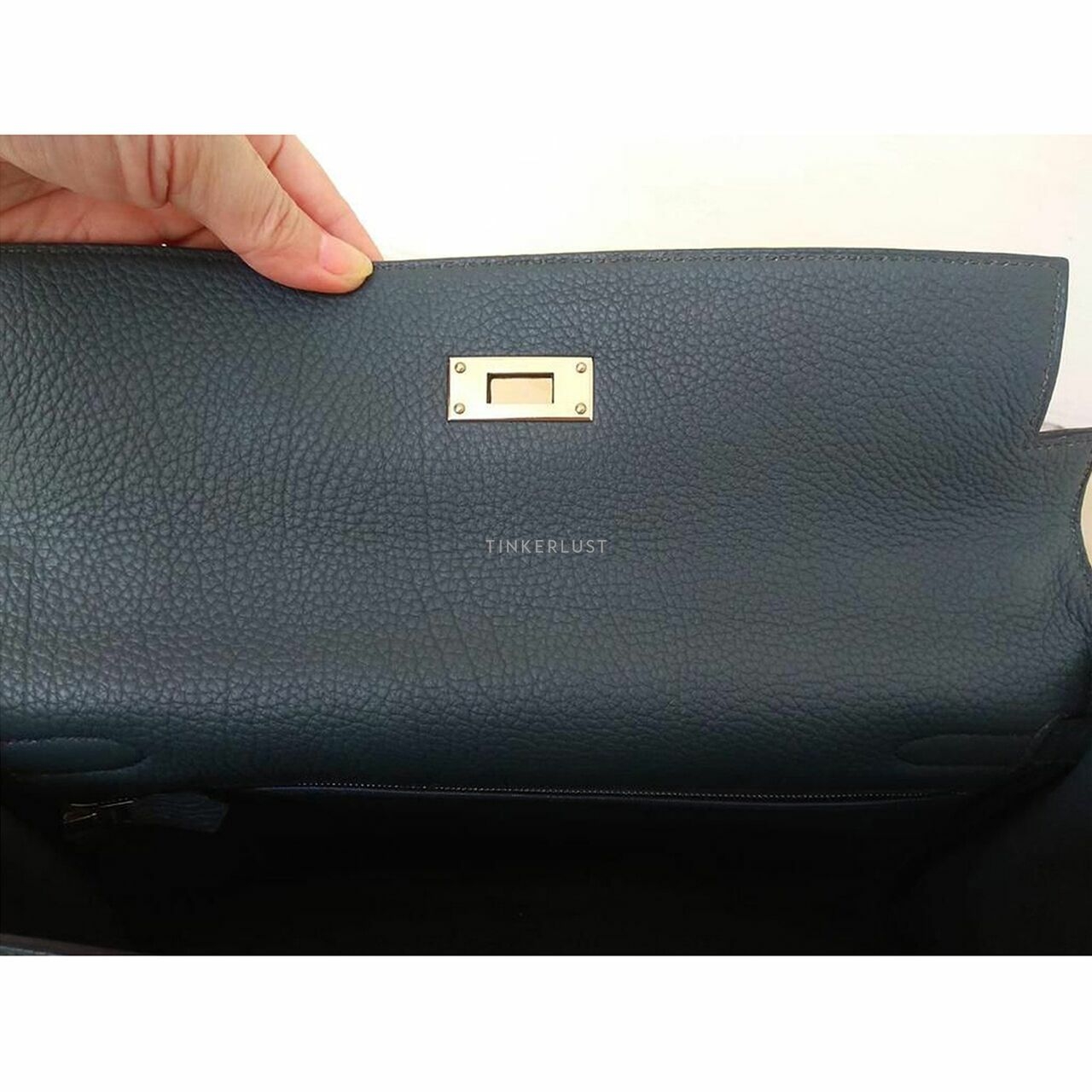 Hermes Kelly 32 Blue Orage Togo PHW R Satchel