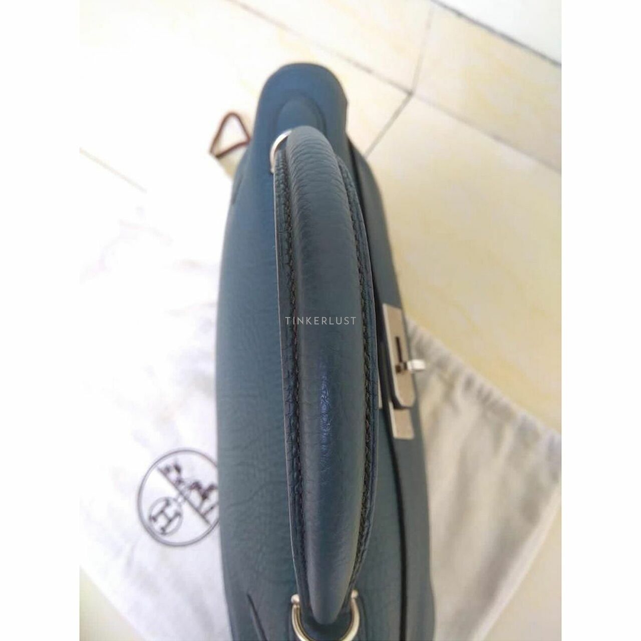 Hermes Kelly 32 Blue Orage Togo PHW R Satchel