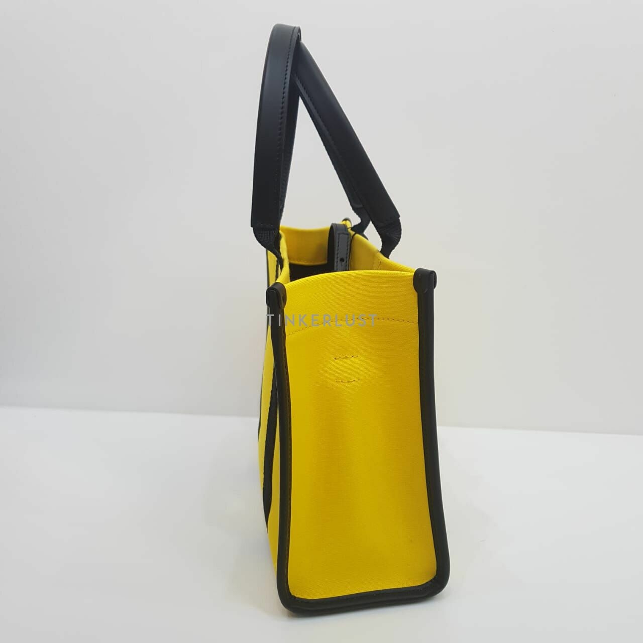 Balenciaga Tote Yellow & Black Canvas Satchel