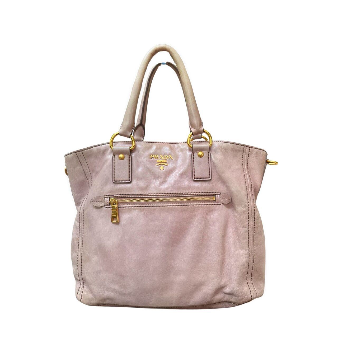 Prada Pink Pastel Leather Tote Bag