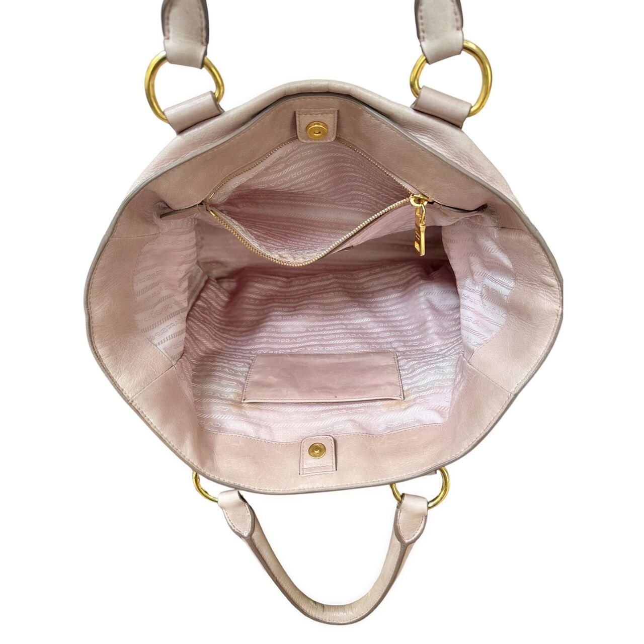 Prada Pink Pastel Leather Tote Bag