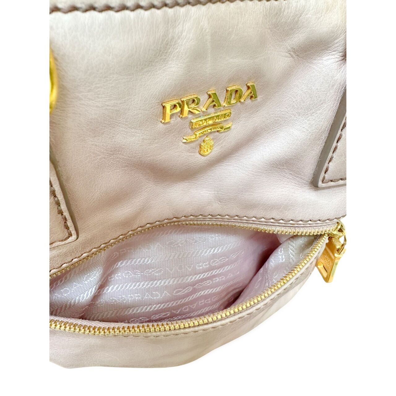 Prada Pink Pastel Leather Tote Bag