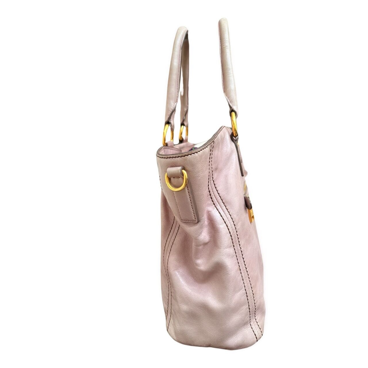 Prada Pink Pastel Leather Tote Bag