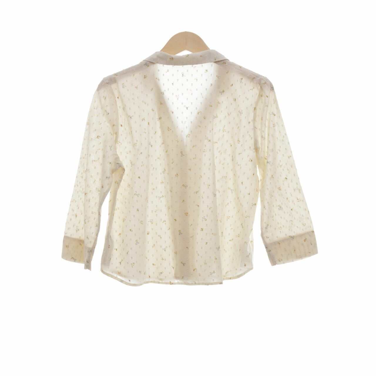 Oysho Pastel Yellow Floral Shirt