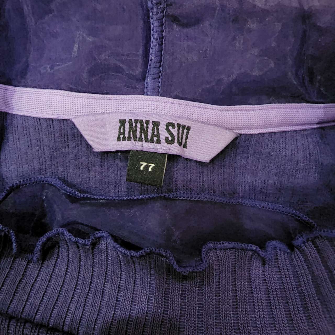 Anna Sui Knit Purple Blouse