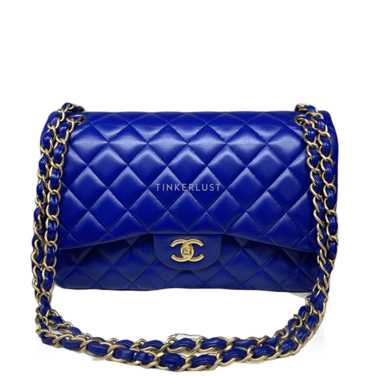 Chanel Classic Jumbo Lambskin Leather Blue Electric GHW #18