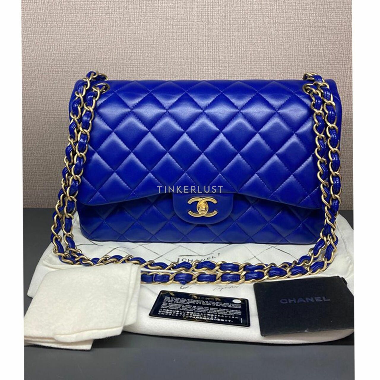 Chanel Classic Jumbo Lambskin Leather Blue Electric GHW #18