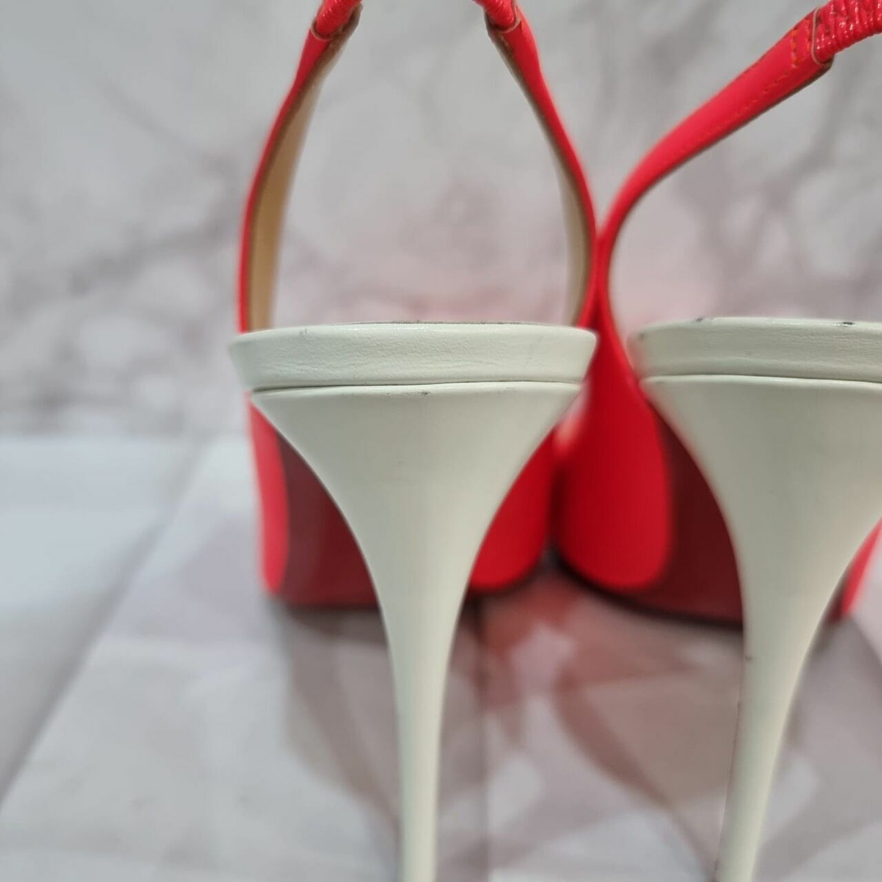 Christian Louboutin Chaussures Femme Pink & White Heels